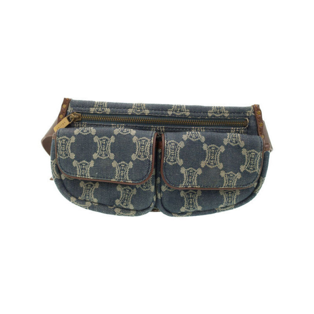 Celine Macadam Denim Waist Clutch Belt Bag